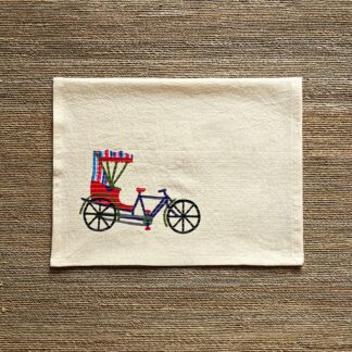 Calyz Indian Cycle rikshaw Tea towel